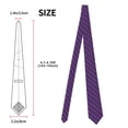 thumbnail image 5 of Goofa Purple Mardi Gras Pattern Men's Necktie Classic Silk Tie Woven Jacquard Neck Ties Necktie for Business and Wedding Formal Neckties, 5 of 8