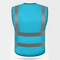thumbnail image 6 of Men's Reflective Tank Top with Multi Pocket Construction Work Vest Lightweight Casual Outdoor Coat for Hiking Fishing Hunting Polyester Protective Gear, 6 of 8