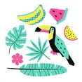 thumbnail image 2 of Cool Toucan Summer Wall Decal Sticker Set Wallmonkeys Individual Peel and Stick Graphics on a (36 in H x 36 in W) Sticker Sheet WM502742, 2 of 4