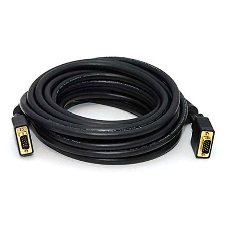 UPC: 0844660036210 | Monoprice Super VGA M/M Cable – 25 Feet With Ferrites For In-Wall Installation | Gold Plated CL2 Rated