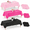 Black Light Pink Dark Pink-12, variant on 12 Pack Rectangle Disposable Plastic Tablecloths, Rose Red Yellow Pink Green, for Summer Luau Birthday Picnic Parties