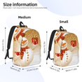 thumbnail image 2 of Vsdgher Christmas Snowman Gift Print Canvas Backpack Travel Rucksack Unisex Knapsack 15.7/17.7Inch Laptop Backpack for Work,College-Medium, 2 of 5