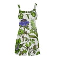 thumbnail image 4 of DDAPJ pyju Jumpsuits Shorts for Women Floral Printed Casual Summer Rompers Sleeveless Loose Shorts Overalls Jumpers Wide Leg Short Jumpsuit with Pockets 2025 Green M, 4 of 5
