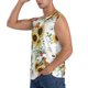 thumbnail image 3 of Balery Sunflowers Leaves And Birds Camisetas sin mangas para hombre, absorbe la humedad y protege contra el mal olor.-Large, 3 of 7