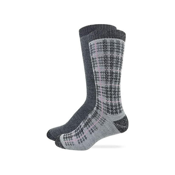 Carolina Ultimate Ladies Tartan Plaid Merino Wool Blend Socks, Grey, Women's 6-9 Shoe