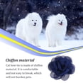 thumbnail image 4 of Matsuzay Collar de perro flores hermosa apariencia gato pajarita banda elástica llamativo suministros para mascotas decoración del cuello para Decoración azul real, 4 of 6