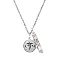thumbnail image 1 of Delight Jewelry Silvertone Domed Black CM Silvertone Best Friends Forever Bar Charm Necklace, 23", 1 of 4