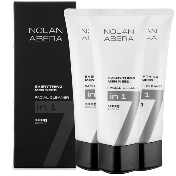 Limpiador facial ABERA Nolan Daily para hombre, 100 ml, paquete de 3