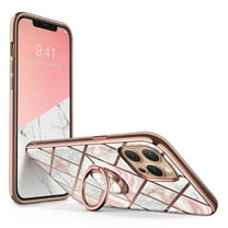 i-Blason Cosmo Snap Designed for iPhone 12 Pro Max Case 6.7 Inch (2020 Release), Slim with Built-in 360° Rotatable Ring Holder Kickstand Supports Car Mount (Marble)