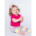 thumbnail image 4 of Little Star Organic Baby Girls 5pk Short Sleeve Pure Organic True Brights Bodysuits, Size Newborn-24 Months, 4 of 7