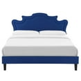 thumbnail image 4 of Modway Neena Performance Velvet Queen Bed in Navy, 4 of 9