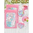 thumbnail image 5 of 100pcs PVC Window Jewelry Storage Bags Anti Oxidation Transparent Zipper Pouch Waterproof Sealed For Earrings Necklaces Bracelets Gift Packaging Pink L, 5 of 5