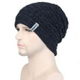 thumbnail image 4 of Tittly Winter Hats Beanie Men Hat Warm Chunky Cable Knit Hats Soft Thick Cute Knitted Cap For Cold Weather Ski Cap Skull Caps Hats for Women Navy One Size, 4 of 5