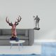 thumbnail image 2 of Figura decorativa de ciervo, estatua artesanal de animal, adorno decorativo de resina para mesa, entrada, chimenea, dormitorio, decoración del hogar,, 2 of 8