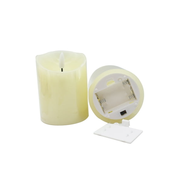 3.94" Battery-Operated LED White Flameless Pillar Candle, by Way To Celebrate