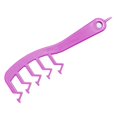 thumbnail image 1 of Professional Portable Home Salon Hair Z Shaped Wide Tooth Comb Detangling Styling Comb, 1 of 7