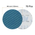 thumbnail image 2 of 70 Packs Diamond Shape Sanding Discs 5 Inch 120 Grit Hook and Loop Blue Rhomb Sandpaper Fish Scale, 2 of 6