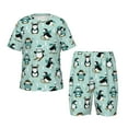 thumbnail image 1 of Fotbe Winter Skiing Penguin Pijama Estampada de 2 Piezas para Niños – Ropa de Dormir de Manga Corta Cómoda para Niños y Niñas, Camiseta y Shorts de Algodón-Large, 1 of 6