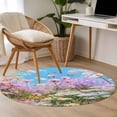 thumbnail image 5 of Area Rug 36in, Watercolor Spring Floral Leaves Floor Carpet Living Room Rug, Wildflower Oil Painting Art Non-Slip Welcome Mat Indoor Rugs for Bedroom Dining Room, 5 of 9