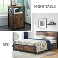 thumbnail image 2 of VECELO Full Size Metal Platform Bed Frame and Nightstand, End Table with Cabinet, Wooden Headboard and Footboard, 2 of 8