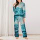 thumbnail image 2 of Balery Turquoise Ocean Reflection Conjunto de Pijama con Estampado para Mujer, Conjunto de Dos Piezas con Manga Larga, Ropa de Dormir Suave con Bolsillos, Pijamas Cómodos-Large, 2 of 7