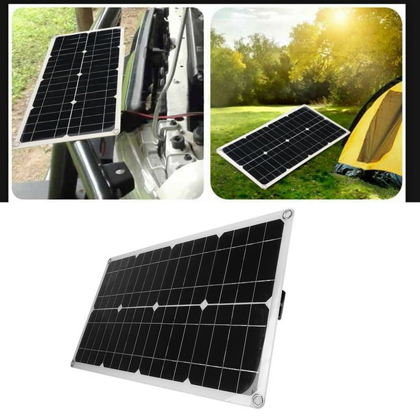 Batería De Panel Solar De 18 V 25 W, Panel De Energía Solar, Kit De Panel De Energía Solar Para Cámaras De Seguridad, Agricultura Al Aire Libre, Baterías De Coche, Turismo