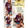 thumbnail image 3 of Anbech Sunflower Shirts for Women Graphic Tee Ladies Patriotic Tee Shirt Christian Top Short Sleeve, 3 of 7