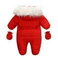 thumbnail image 2 of SILVERCELL 6-24M Baby Girls Boys Winter Warm Snowsuit With Gloves Kids Thicken Fleece Lined Hooded Jumpsuit Snowsuits Coat Outerwear, 2 of 9