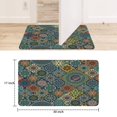 thumbnail image 6 of Bohemian Green Geometric Design (1) Door Mat Welcome Door Mat for Front Door, Home Entrance, Yard, Floor, Patio, Non Slip Spring Summer Welcome Mat Indoor Outdoor Doormat 30"*17", 6 of 6