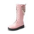 thumbnail image 1 of Bota DREAM PAIRS para Niñas, Altura Rodilla, Cierre Lateral, Rosa, 1 of 5