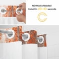 thumbnail image 2 of No Hook Shower Curtain with Snap in Liner, Abstract Autumn Birch Forest Trees Waterproof Bath Curtain Double Layers with See Through Top Window, Nature Oil Painting Style Shower Curtains 72x84in, 2 of 9