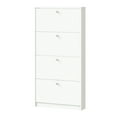 thumbnail image 3 of Tvilum Bright 4 Drawer Shoe Wood Cabinet in White, 3 of 12