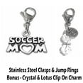 thumbnail image 2 of Sports Charms For Bracelets, Sports Mom Jewelry, Bag Charm, Zipper Pull Charm, Backpack, Purse, Or Handbag Charm - Soccer Mom Clip On Charm, 2 of 4