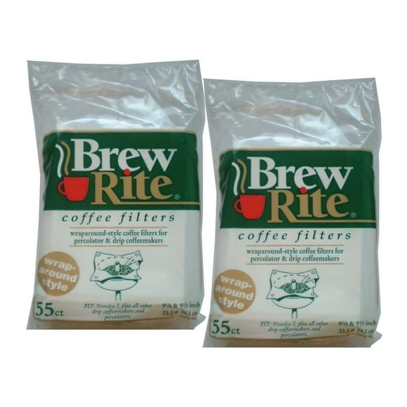 Brew Rite Filtre à Café Percolateur 55 Unités (Lot de 2)