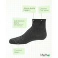 thumbnail image 3 of MeMoi Kids' 3 Pair Pack Mid Cut Cotton Blend Socks, 8-9, Charcoal, 3 of 12