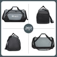 thumbnail image 5 of 22" Travel Duffle Bag with Shoe Compartment, Carry-on Overnight Bag for Gym Sport Travel,Grey - LX238, 5 of 7