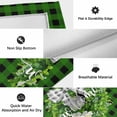 thumbnail image 5 of Botanical Flower Wreath Outdoor Rug 6x9 Ft, Non Slip Washable Area Rug, Rustic Bow-Knot Green Black Plaid Patio Rugs Carpet Runner, Large Floor Mat for Indoor/Outdoor Deck Porch Camping, 5 of 8