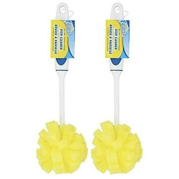 4 Dishwashing Sponges with Handles