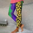 thumbnail image 2 of QATAINLAV Back to College Sale Mardi Gras Leggings for Women 2025 Carnival Fancy Mask Printed Holiday Tights Milk Silk Soft High Waisted Yoga Pants Gym Full Length Running Leggings Multicolor L, 2 of 4