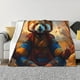 thumbnail image 1 of Fotbe Prairie Meditating Raccoon Manta de Franela con Estampado, Manta Ultrasuave para Cama, Sofá, Auto, Hipoalergénica y Antibolitas-50"x40", 1 of 6