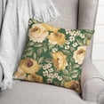 thumbnail image 3 of Creative Products Yellow Flowers Green 18 x 18 Indoor / Outdoor Pillow, 3 of 3