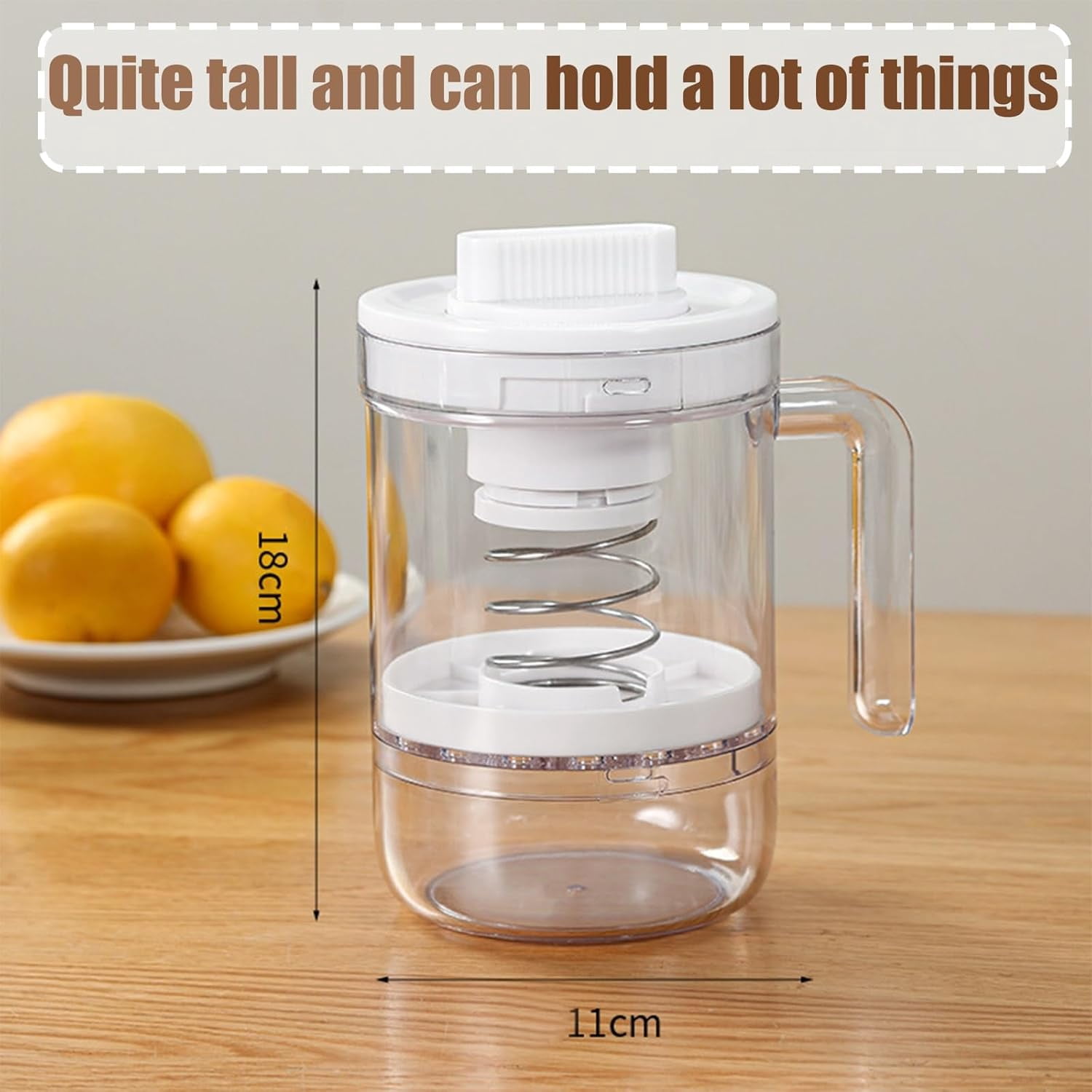 Greek Yogurt Strainer with Spring-Loaded Press, Ultra-Fine Mesh Bags  Adjustable Twist Knob Whey Separator, BPA-Free Yogurt Filter Jar, Holds 450 g Yogurt, 270 ml Whey Collector