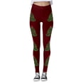 thumbnail image 1 of WILLBEST Leggings con Estampado de Árbol de Navidad para Mujer, Pantalones de Yoga Festivos, Ajustados, Ropa Deportiva, Mallas Cómodas para Entrenar Extra Grande, 1 of 4