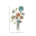 thumbnail image 4 of DecMode Multi Colored Eclectic Metal 3D Floral Wall Décor, 18"W x 37"H, 4 of 13