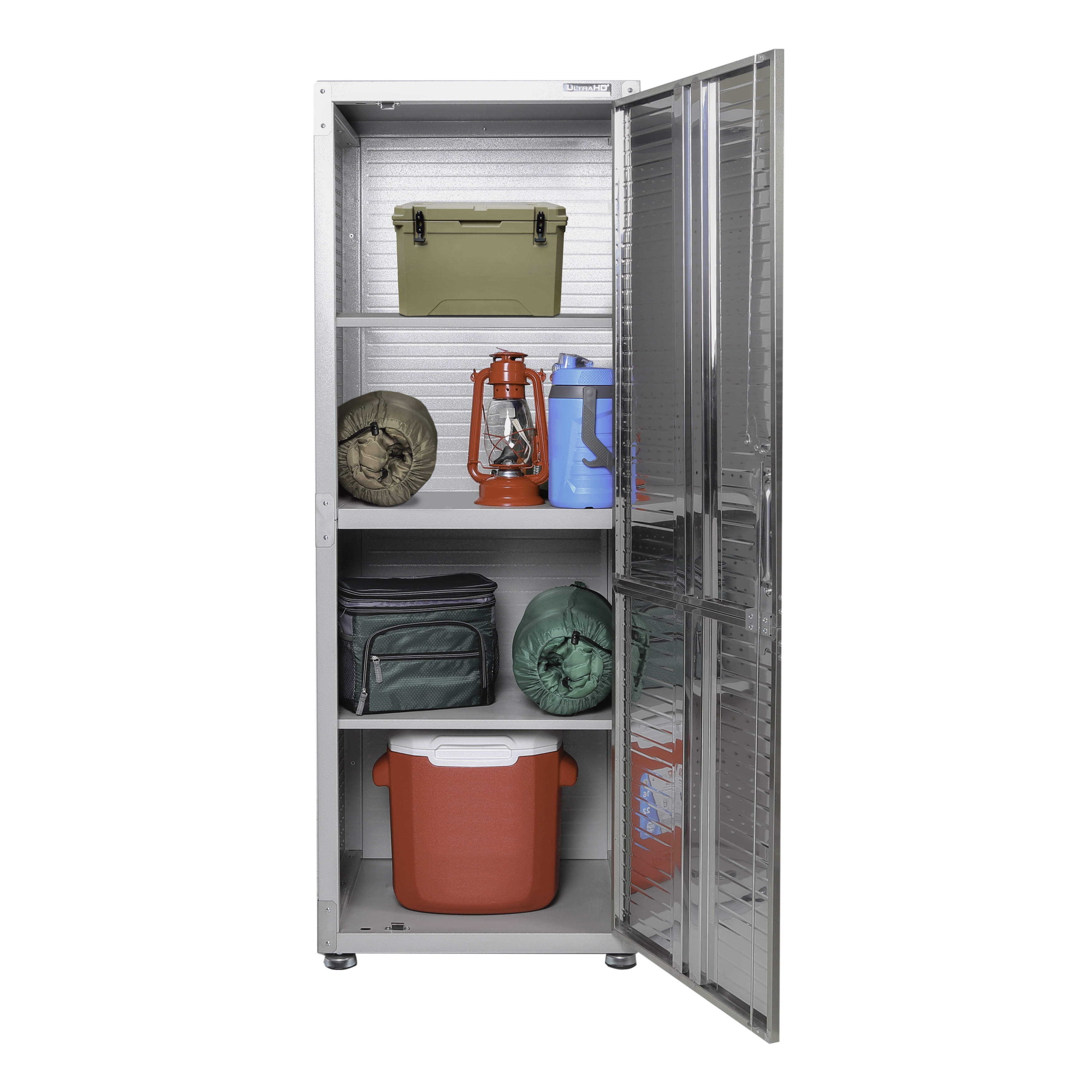 UltraHD® 1-door lockable storage cabinet, 24" W x 18" D x 66" H, Granite Gray