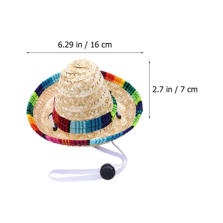 Sombrero Straw Mini On Headband Sombrero Straw Mini On Headband