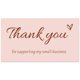 thumbnail image 1 of 50 piezas de oro rosa, Gracias por apoyar mi tarjeta de visita pequeña, gracias, tarjeta de felicitación, 5x9cm, tarjeta de agradecimiento, vendedores, tienda, 1 of 4