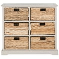thumbnail image 4 of SAFAVIEH Keenan Nautical 6 Wicker Basket Storage Chest, Vintage Grey, 4 of 6