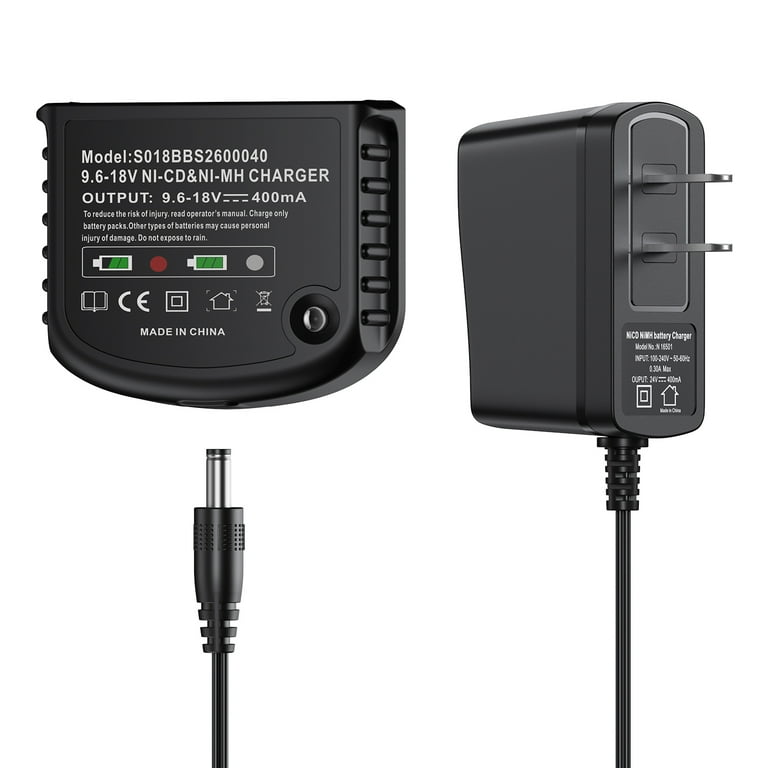 Black Decker 18V Power Tools Battery Pack and Charger 3700mAh Ni CD 2 Pack Walmart