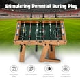thumbnail image 5 of 27 Inch Freestanding Foosball Table, Foldable Soccer Game Table with Balls for Family Game Room, Indoor Sports Fun, ASTM Certificated, Brown, 5 of 6
